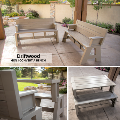 Convert A Bench Pattern Outdoor Bench Table - Convertible Bench – Convert a Bench