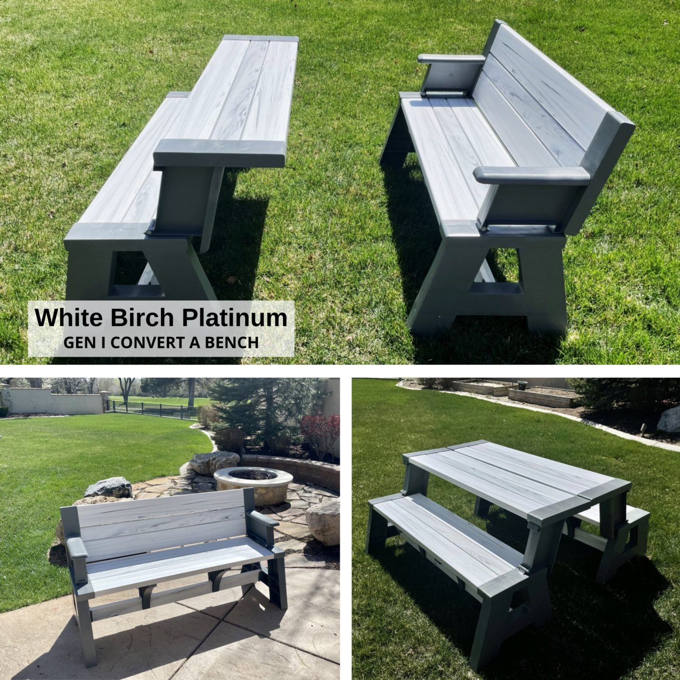 Convertible discount patio bench